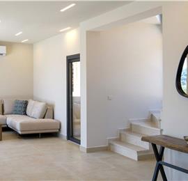  3 bedroom stone villa with pool & seaview, near Acharavi, sleeps 6